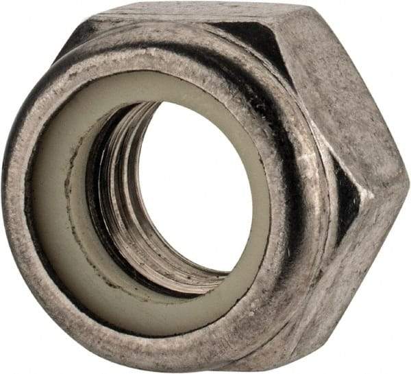 Value Collection - M14x2.00 Metric Coarse 18-8 & Austenitic Grade A2 Hex Lock Nut with Nylon Insert - 14mm High, Uncoated - Americas Industrial Supply