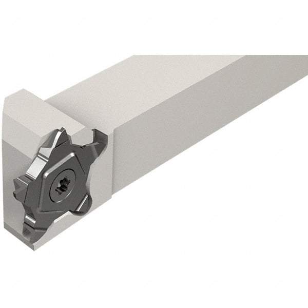 Iscar - External Thread, 0.77mm Max Cut of Depth, 5.3" OAL, Left Hand Indexable Grooving Cutoff Toolholder - 1" Shank Height x 1" Shank Width, Penta Insert Style, PCH Toolholder Style, Series PentaCut - Americas Industrial Supply