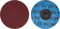 Norton - 1-1/2" Disc Diam, 80 Grit, Ceramic Alumina Quick Change Disc - Type R Attaching System, Coated, Red, Medium Grade, 30,000 RPM, R981 Series - Americas Industrial Supply