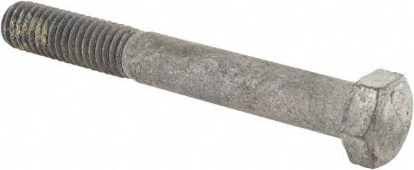 Value Collection - 3/8-16 UNC, 3" Length Under Head Hex Head Cap Screw - Partially Threaded, Grade 5 Steel, Hot Dipped Galvanized Finish, 9/16" Hex - Americas Industrial Supply