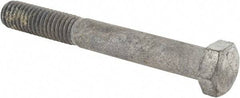 Value Collection - 3/8-16 UNC, 3" Length Under Head Hex Head Cap Screw - Partially Threaded, Grade 5 Steel, Hot Dipped Galvanized Finish, 9/16" Hex - Americas Industrial Supply