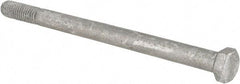 Value Collection - 3/8-16 UNC, 5-1/2" Length Under Head Hex Head Cap Screw - Partially Threaded, Grade 5 Steel, Hot Dipped Galvanized Finish, 9/16" Hex - Americas Industrial Supply