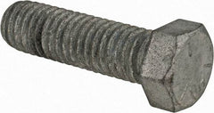 Value Collection - 7/16-14 UNC, 1-1/2" Length Under Head Hex Head Cap Screw - Partially Threaded, Grade 5 Steel, Hot Dipped Galvanized Finish, 5/8" Hex - Americas Industrial Supply