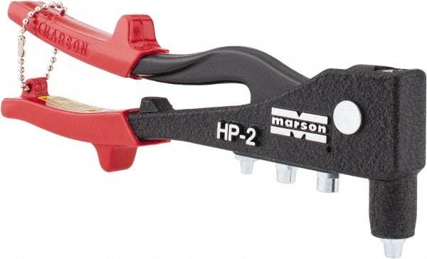 Marson - Right Angle Head Hand Riveter - 3/16" Rivet Capacity - Americas Industrial Supply