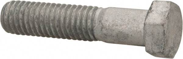 Value Collection - 7/16-14 UNC, 2" Length Under Head Hex Head Cap Screw - Partially Threaded, Grade 5 Steel, Hot Dipped Galvanized Finish, 5/8" Hex - Americas Industrial Supply