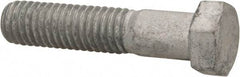 Value Collection - 7/16-14 UNC, 2" Length Under Head Hex Head Cap Screw - Partially Threaded, Grade 5 Steel, Hot Dipped Galvanized Finish, 5/8" Hex - Americas Industrial Supply