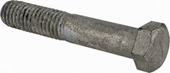 Value Collection - 7/16-14 UNC, 2-1/2" Length Under Head Hex Head Cap Screw - Partially Threaded, Grade 5 Steel, Hot Dipped Galvanized Finish, 5/8" Hex - Americas Industrial Supply