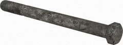 Value Collection - 7/16-14 UNC, 5" Length Under Head Hex Head Cap Screw - Partially Threaded, Grade 5 Steel, Hot Dipped Galvanized Finish, 5/8" Hex - Americas Industrial Supply