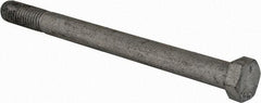 Value Collection - 7/16-14 UNC, 5-1/2" Length Under Head Hex Head Cap Screw - Partially Threaded, Grade 5 Steel, Hot Dipped Galvanized Finish, 5/8" Hex - Americas Industrial Supply