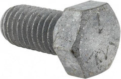 Value Collection - 1/2-13 UNC, 1" Length Under Head Hex Head Cap Screw - Fully Threaded, Grade 5 Steel, Hot Dipped Galvanized Finish, 3/4" Hex - Americas Industrial Supply