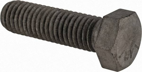 Value Collection - 1/2-13 UNC, 1-3/4" Length Under Head Hex Head Cap Screw - Partially Threaded, Grade 5 Steel, Hot Dipped Galvanized Finish, 3/4" Hex - Americas Industrial Supply