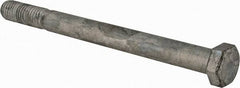 Value Collection - 1/2-13 UNC, 6" Length Under Head Hex Head Cap Screw - Partially Threaded, Grade 5 Steel, Hot Dipped Galvanized Finish, 3/4" Hex - Americas Industrial Supply