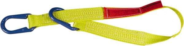 Lift-All - 12' Long x 2" Wide, 6,400 Lb Vertical Capacity, 2 Ply, Nylon Web Sling - 5,000 Lb Choker Capacity, Yellow - Americas Industrial Supply