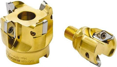 Seco - 80mm Cut Diam, 10mm Max Depth, 32mm Arbor Hole, 4 Inserts, VPGX 2206 Insert Style, Indexable Copy Face Mill - 25,000 Max RPM, 57mm High, Through Coolant - Americas Industrial Supply