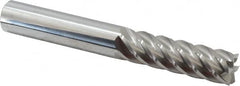 Accupro - 5/8", 2-1/8" LOC, 5/8" Shank Diam, 4-5/8" OAL, 6 Flute, Solid Carbide Square End Mill - Single End, Uncoated, Spiral Flute, 40° Helix, Centercutting, Right Hand Cut, Right Hand Flute - Americas Industrial Supply