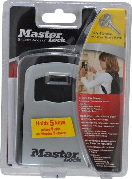 Master Lock - 3-3/8" Wide x 4-5/8" Overall Height, Set-Your-Own Combination, Wall Mount Key Safe - Zinc Lock Body Finish - Americas Industrial Supply