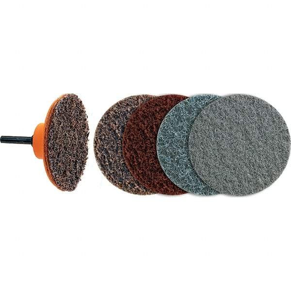 WALTER Surface Technologies - 3" Disc Diam, Aluminum Oxide Quick Change Disc - Type R Attaching System, Nonwoven, Fine Grade, 28,000 RPM, 04-G\xB6Twist Blendex Series - Americas Industrial Supply