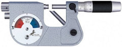 TESA Brown & Sharpe - 1 to 2 Inch Range, 0.0001 Inch Graduation, Friction and Locknut Thimble, Mechanical Indicating Micrometer - Accurate to 0.0001 Inch, Carbide-Tipped Measuring Face, Includes Plastic Case - Americas Industrial Supply