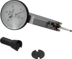 TESA Brown & Sharpe - 0.008 Inch Range, 0 Inch Dial Graduation, Horizontal Dial Test Indicator - 1-1/2 Inch White Dial, 0-4-0 Dial Reading, Accurate to 0.0001 Inch - Americas Industrial Supply