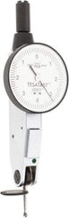 TESA Brown & Sharpe - 0.008 Inch Range, 0.0001 Inch Dial Graduation, Horizontal Dial Test Indicator - 1 Inch White Dial, 0-4-0 Dial Reading, Accurate to 0.0001 Inch - Americas Industrial Supply