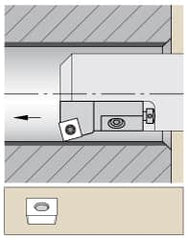 Kennametal - Series Screw-On, Right Hand Cut, 60mm Min Bore Diam, Boring Cartridge - 0.984" Back of Bar to Cutting Edge, SC.. Insert, 2.48" OAL, 15° Lead Angle - Americas Industrial Supply
