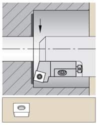 Kennametal - Series Screw-On, Left Hand Cut, 50mm Min Bore Diam, Boring Cartridge - 0.787" Back of Bar to Cutting Edge, SC.. Insert, 2.17" OAL, 15° Lead Angle - Americas Industrial Supply