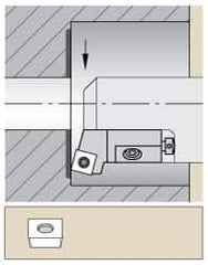 Kennametal - Series Screw-On, Left Hand Cut, 50mm Min Bore Diam, Boring Cartridge - 0.787" Back of Bar to Cutting Edge, SC.. Insert, 2.17" OAL, 15° Lead Angle - Americas Industrial Supply