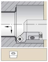 Kennametal - Series Screw-On, Left Hand Cut, 50mm Min Bore Diam, Boring Cartridge - 0.787" Back of Bar to Cutting Edge, SC.. Insert, 1.85" OAL, 45° Lead Angle - Americas Industrial Supply