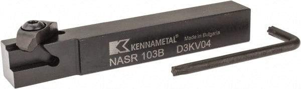 Kennametal - Internal/External Thread, Right Hand Cut, 5/8" Shank Width x 5/8" Shank Height Indexable Threading Toolholder - 4-1/2" OAL, N.3R Insert Compatibility, NAS Toolholder, Series Top Notch - Americas Industrial Supply