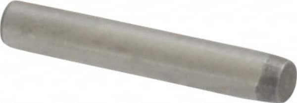 Made in USA - 1/16" Diam x 3/8" Pin Length 416 Stainless Steel Precision Dowel Pin - Passivated Finish, C 36-42 Hardness, 2 Beveled End - Americas Industrial Supply