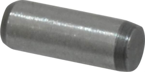 Made in USA - 3/32" Diam x 1/4" Pin Length 416 Stainless Steel Precision Dowel Pin - Passivated Finish, C 36-42 Hardness, 2 Beveled End - Americas Industrial Supply
