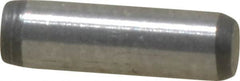 Made in USA - 3/32" Diam x 5/16" Pin Length 416 Stainless Steel Precision Dowel Pin - Passivated Finish, C 36-42 Hardness, 2 Beveled End - Americas Industrial Supply