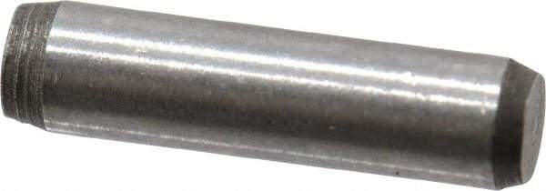 Made in USA - 3/32" Diam x 3/8" Pin Length 416 Stainless Steel Precision Dowel Pin - Passivated Finish, C 36-42 Hardness, 2 Beveled End - Americas Industrial Supply