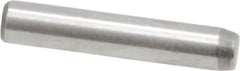 Made in USA - 3/32" Diam x 1/2" Pin Length 416 Stainless Steel Precision Dowel Pin - Passivated Finish, C 36-42 Hardness, 2 Beveled End - Americas Industrial Supply