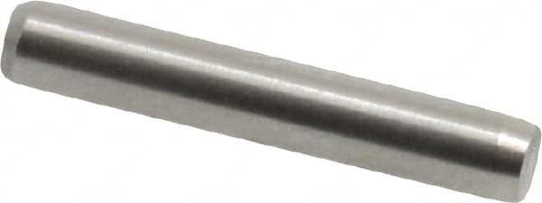 Made in USA - 3/32" Diam x 9/16" Pin Length 416 Stainless Steel Precision Dowel Pin - Passivated Finish, C 36-42 Hardness, 2 Beveled End - Americas Industrial Supply