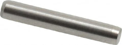 Made in USA - 3/32" Diam x 9/16" Pin Length 416 Stainless Steel Precision Dowel Pin - Passivated Finish, C 36-42 Hardness, 2 Beveled End - Americas Industrial Supply