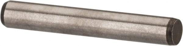 Made in USA - 3/32" Diam x 5/8" Pin Length 416 Stainless Steel Precision Dowel Pin - Passivated Finish, C 36-42 Hardness, 2 Beveled End - Americas Industrial Supply