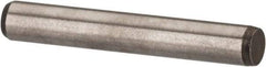 Made in USA - 3/32" Diam x 5/8" Pin Length 416 Stainless Steel Precision Dowel Pin - Passivated Finish, C 36-42 Hardness, 2 Beveled End - Americas Industrial Supply