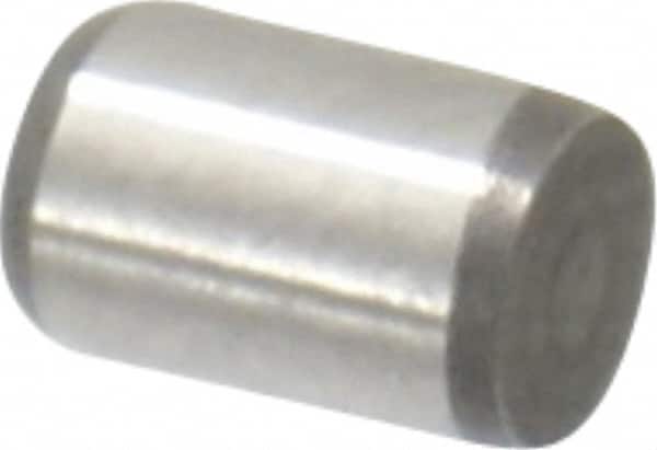 Made in USA - 1/8" Diam x 3/16" Pin Length 416 Stainless Steel Precision Dowel Pin - Passivated Finish, C 36-42 Hardness, 2 Beveled End - Americas Industrial Supply