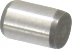 Made in USA - 1/8" Diam x 3/16" Pin Length 416 Stainless Steel Precision Dowel Pin - Passivated Finish, C 36-42 Hardness, 2 Beveled End - Americas Industrial Supply