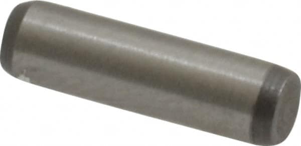 Made in USA - 1/8" Diam x 7/16" Pin Length 416 Stainless Steel Precision Dowel Pin - Passivated Finish, C 36-42 Hardness, 2 Beveled End - Americas Industrial Supply