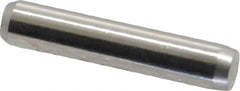 Made in USA - 1/8" Diam x 5/8" Pin Length 416 Stainless Steel Precision Dowel Pin - Passivated Finish, C 36-42 Hardness, 2 Beveled End - Americas Industrial Supply