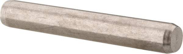 Made in USA - 3/16" Diam x 1-1/4" Pin Length 416 Stainless Steel Precision Dowel Pin - Passivated Finish, C 36-42 Hardness, 2 Beveled End - Americas Industrial Supply