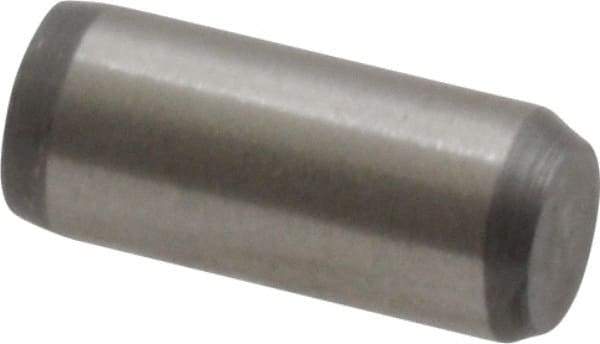 Made in USA - 3/16" Diam x 7/16" Pin Length 416 Stainless Steel Precision Dowel Pin - Passivated Finish, C 36-42 Hardness, 2 Beveled End - Americas Industrial Supply