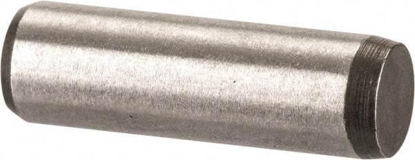 Made in USA - 3/16" Diam x 5/8" Pin Length 416 Stainless Steel Precision Dowel Pin - Passivated Finish, C 36-42 Hardness, 2 Beveled End - Americas Industrial Supply