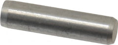 Made in USA - 1/4" Diam x 1" Pin Length 416 Stainless Steel Precision Dowel Pin - Passivated Finish, C 36-42 Hardness, 2 Beveled End - Americas Industrial Supply