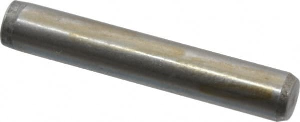 Made in USA - 1/4" Diam x 1-1/2" Pin Length 416 Stainless Steel Precision Dowel Pin - Passivated Finish, C 36-42 Hardness, 2 Beveled End - Americas Industrial Supply