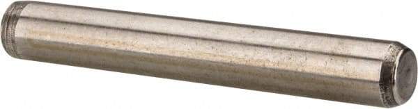 Made in USA - 1/4" Diam x 1-3/4" Pin Length 416 Stainless Steel Precision Dowel Pin - Passivated Finish, C 36-42 Hardness, 2 Beveled End - Americas Industrial Supply