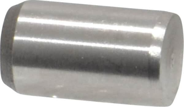 Made in USA - 1/4" Diam x 7/16" Pin Length 416 Stainless Steel Precision Dowel Pin - Passivated Finish, C 36-42 Hardness, 2 Beveled End - Americas Industrial Supply