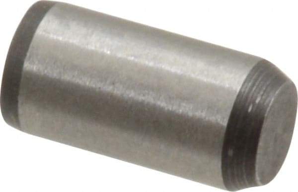 Made in USA - 1/4" Diam x 1/2" Pin Length 416 Stainless Steel Precision Dowel Pin - Passivated Finish, C 36-42 Hardness, 2 Beveled End - Americas Industrial Supply